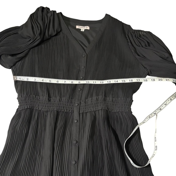 Nanette Lepore Pleated Dress Peasant Sleeve Office Workwear Dressy Size 16 - Picture 13 of 14